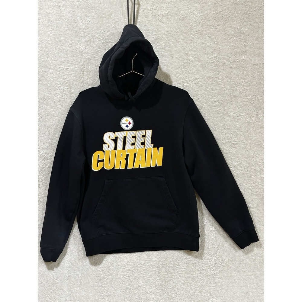 Pittsburgh Steelers Hoodie Mens Medium Black Steel‎ Curtain NFL Nike